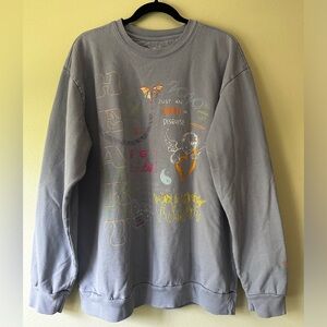 Boys Lie Word Vomit Crewneck in Blue Grey, One Size